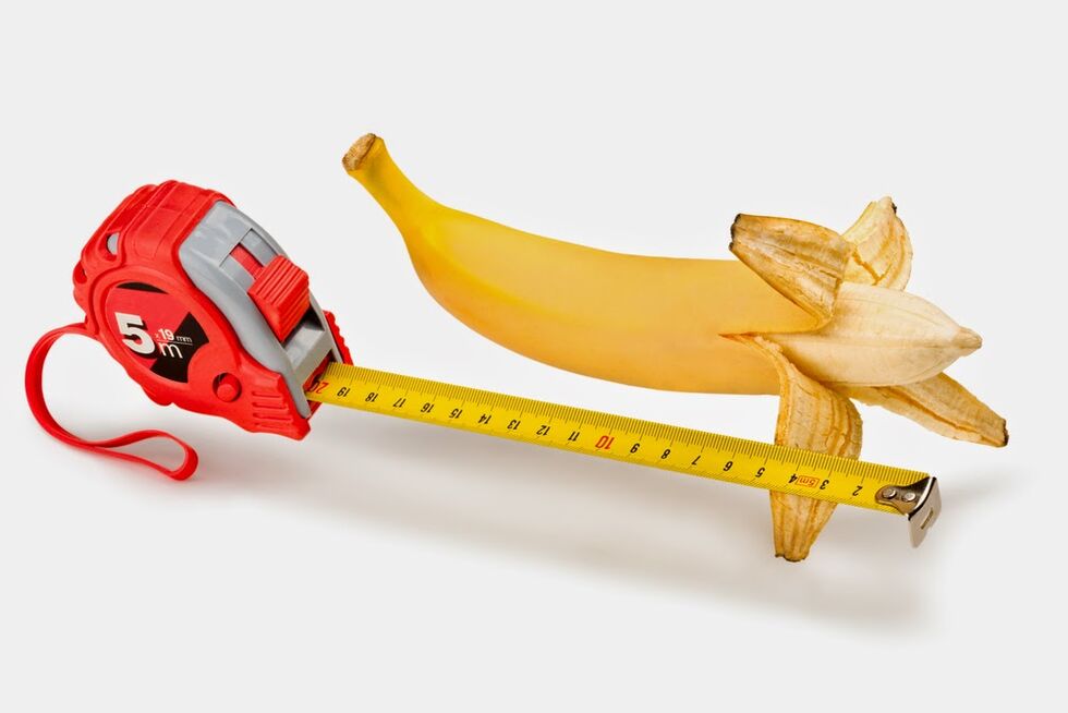 mesurer un pénis avant de l'agrandir en prenant l'exemple d'une banane
